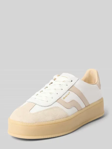 Sneakersy ze skóry z podeszwą na platformie model Cuzmani' Gant białe