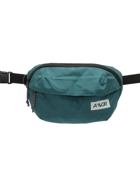 AEVOR Torbica za okrog pasu petrol / črna bela