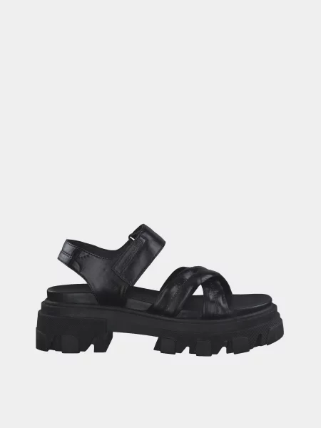 Шкіряні Сандалії Marco Tozzi чорний