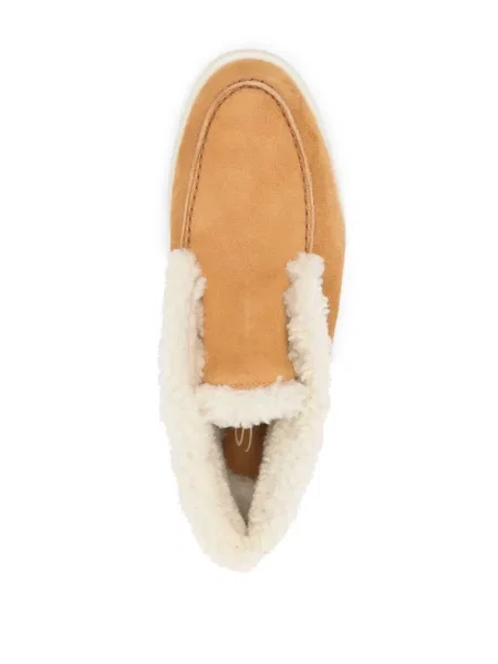 Pantofi loafer Santoni din piele de căprioară