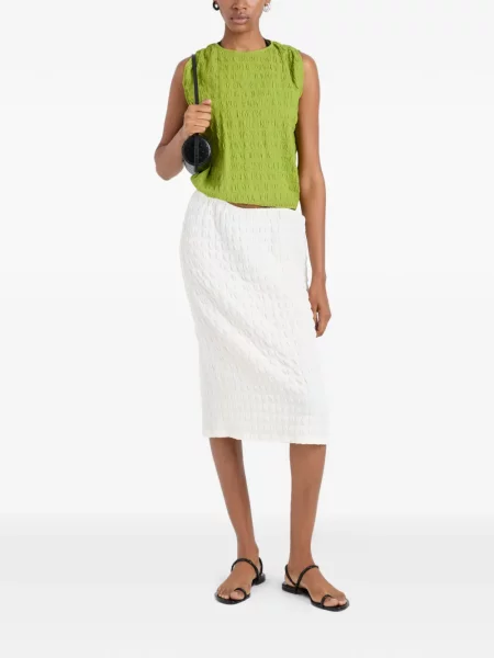 Palaidinė Proenza Schouler White Label apvaliu kaklu balta