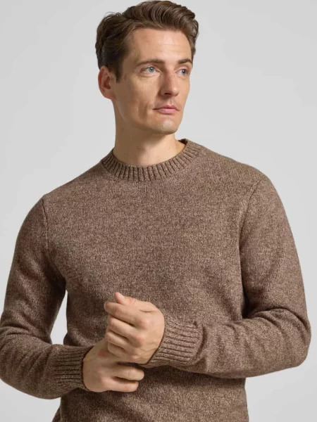 Sweter o kroju regular fit z dzianiny z mieszanki wełny model ‘ANTE’ Casual Friday