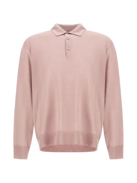 Lung tricou polo Herno roz