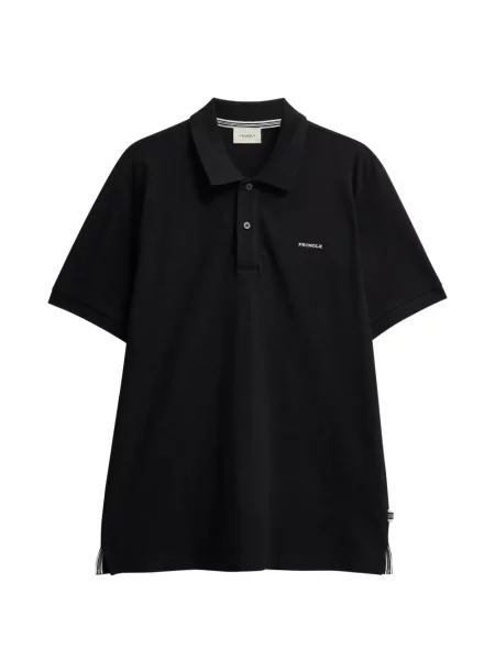 Scurt tricou polo Pringle Of Scotland cu autograf negru