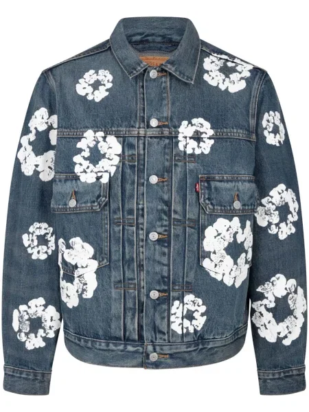 Geacă de blugi Denim Tears cu imagine albastru