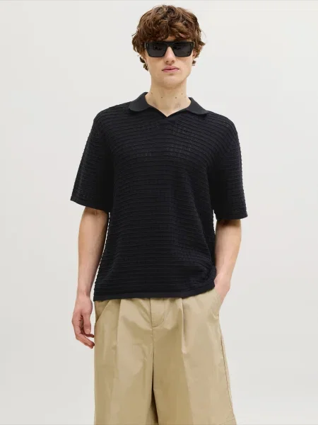 JACK & JONES Pulover JORNANTUCKET' črna