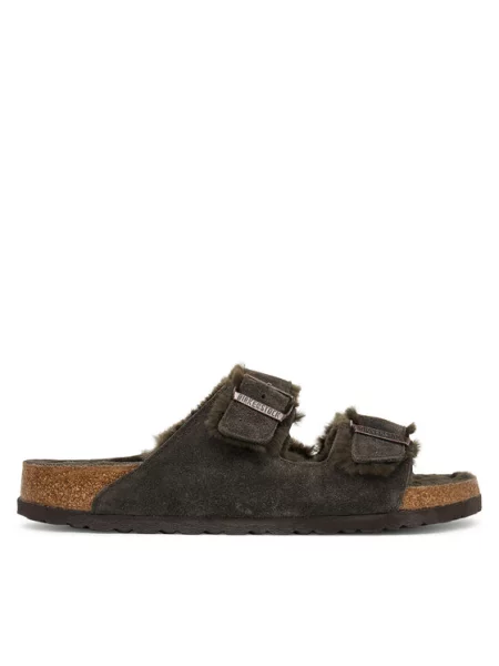 Birkenstock Чехли Arizona Shearling кафяв