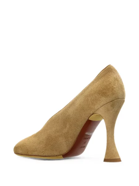 Pantofi cu toc Moschino din piele de căprioară