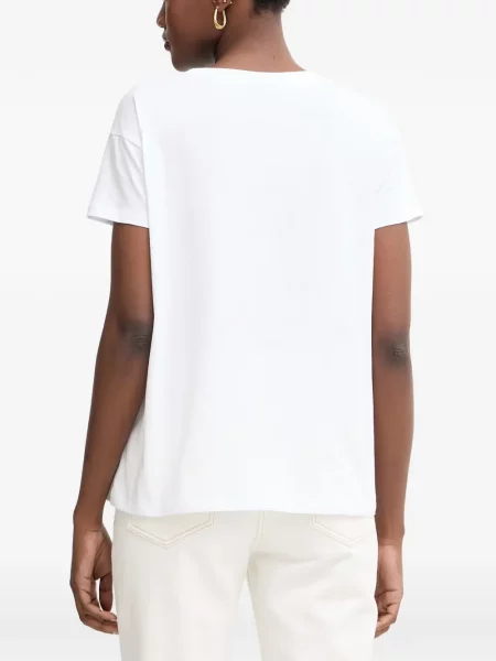 Tricou Armani Exchange cu autograf alb
