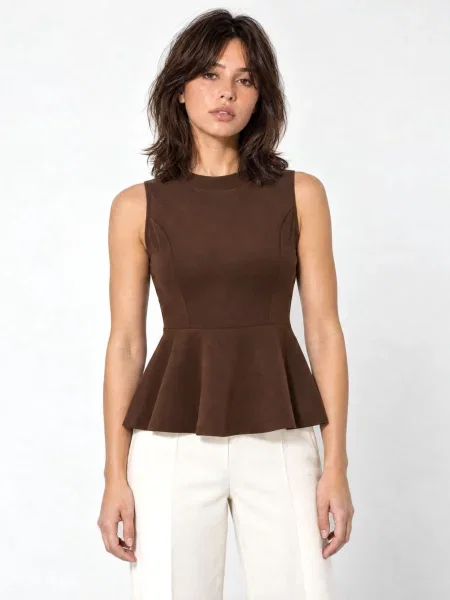 Busem Bluza Blusen temno rjava