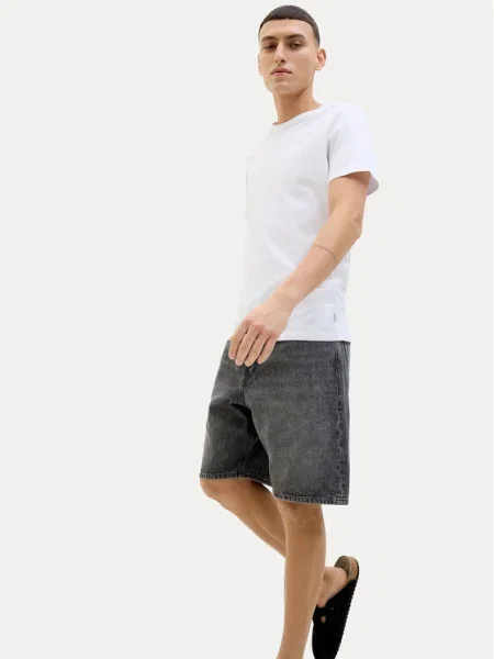 Jack&Jones Pantaloni scurți de blugi negru