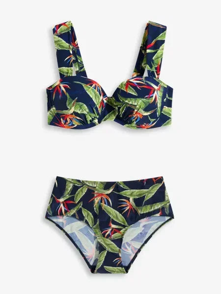 Bikini balkonetka 2 części niebieskie