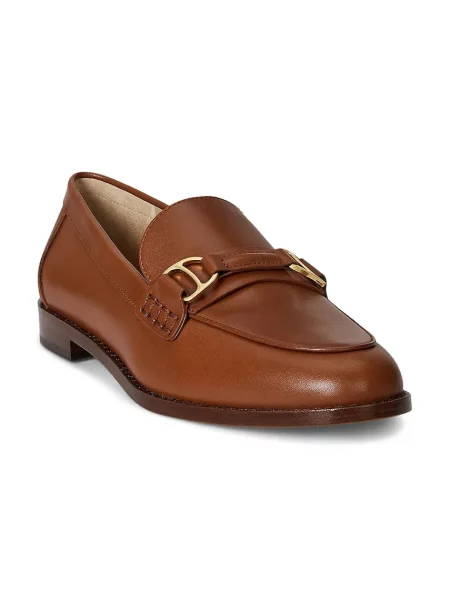 Kožené mokasíny Lauren Ralph Lauren Tasha Loafer hnedá