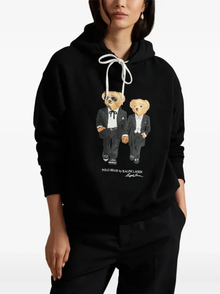 Șapcă Polo Ralph Lauren de mătase cu broderie cu dungi negru
