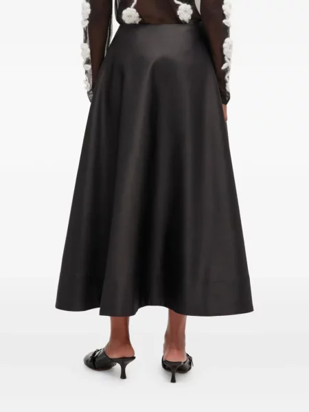Fusta maxi Ganni din satin negru