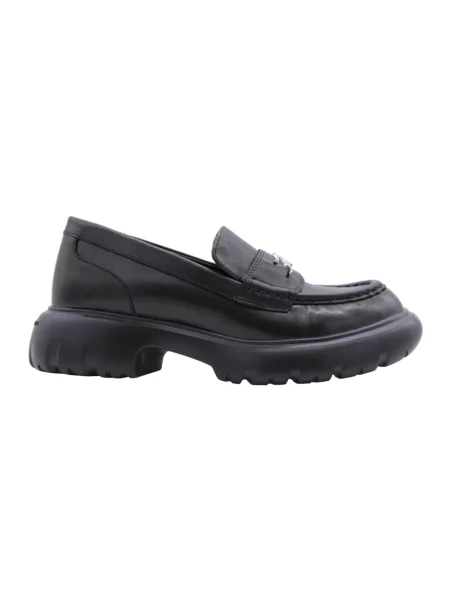 Loafersy Karl Lagerfeld skórzane czarne