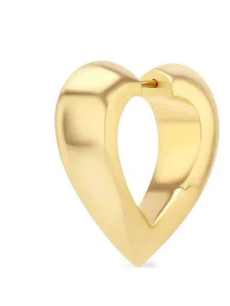 Обеци Lizzie Mandler Fine Jewelry със сърца жълто