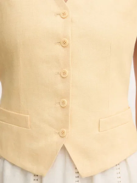 Weekend Max Mara однобортний жилет лляний PACE