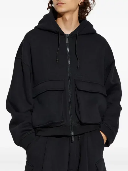 Geacă Dsquared2 cu glugă negru