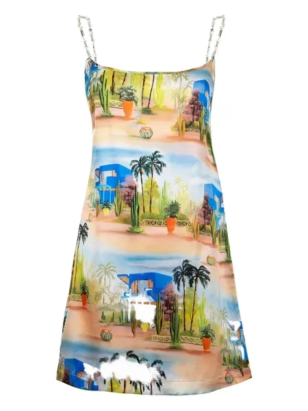 Rochie Les Benjamins de mătase de costum albastru