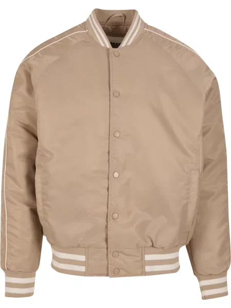 Urban Classics Geacă de primăvară-toamnă Racer bej alb