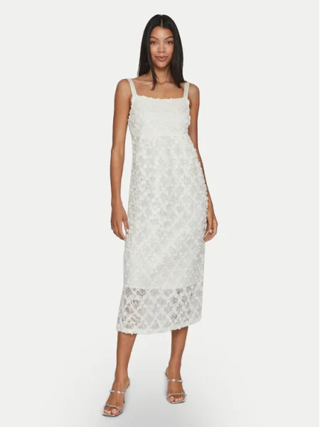 Vila Rochie cocktail Ea Écru