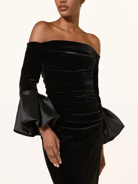 Talbot Runhof Večerní Šaty black černé