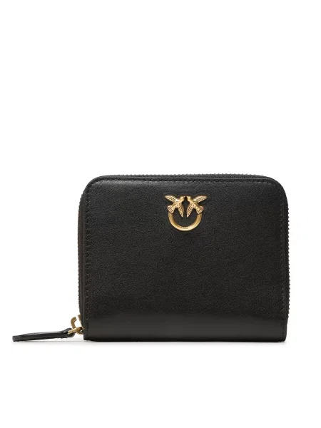 Πορτοφόλι Pinko Taylor Zip Around Vitello Seta Black Universal μαύρο