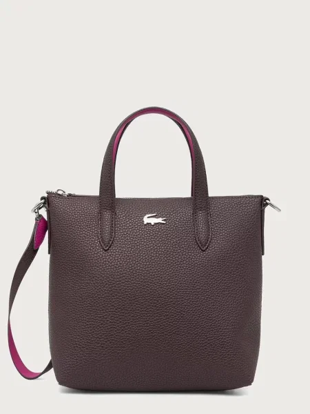 Geantă shopper Lacoste din piele