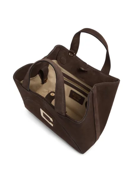 Τσάντα shopper Carel Paris σουέτ καφέ