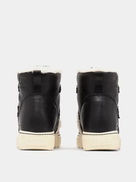 Кожаные дутики Sorel черные