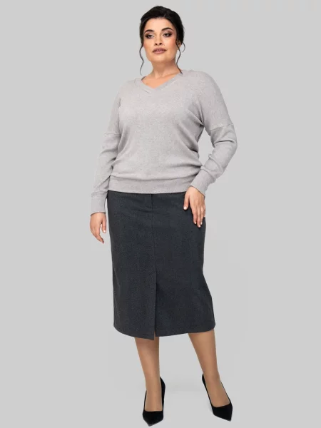 Спідниця міді All Posa сірий