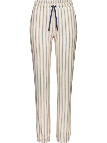 VIVANCE Pyžamové kalhoty Dreams / námořnická modř / oranžová / offwhite béžová