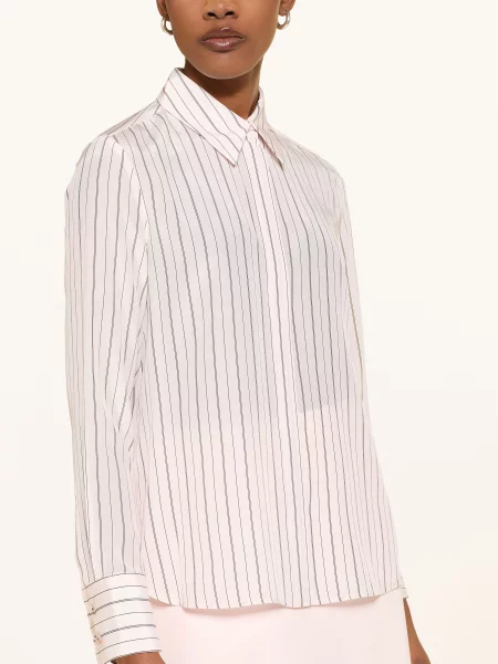 Max Mara Studio Hedvábná Košile Flirt světle růžová černá