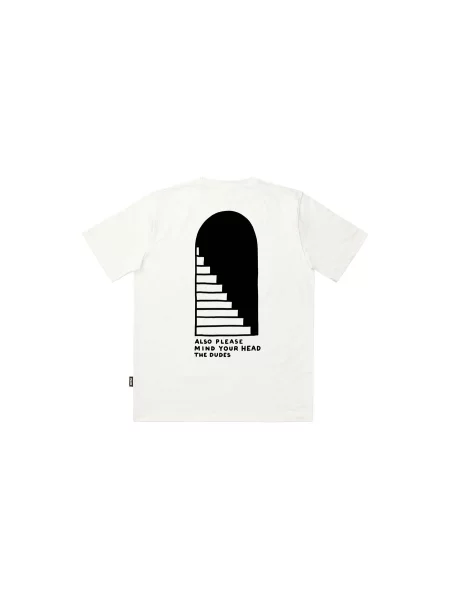 The Dudes Mind Your Mind Classic T-Shirt Mężczyźni Koszulki The Dudes Krem Size: L