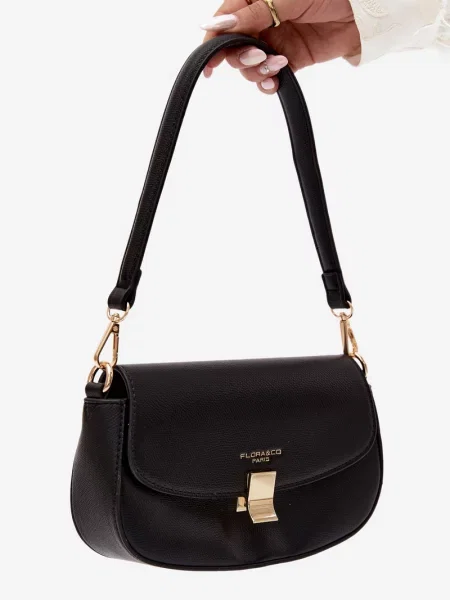 Geantă Flora & Co din piele negru