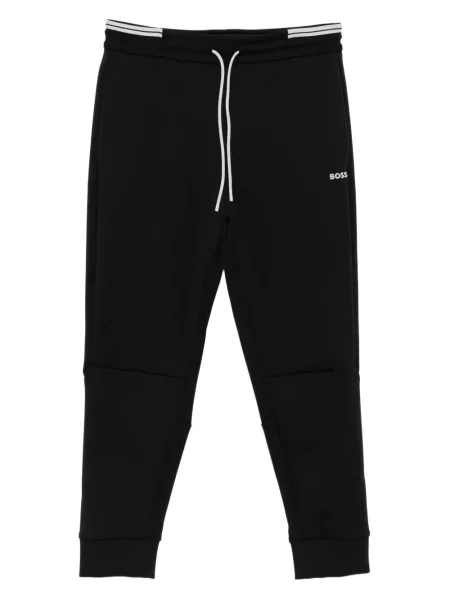 Pantaloni Boss alergare cu autograf negru