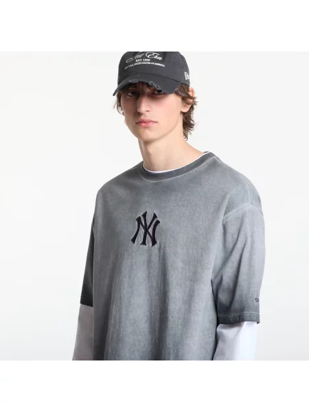T-shirt New Era MLB Washed Logo Tee New York Yankees UNISEX Black L μαύρο