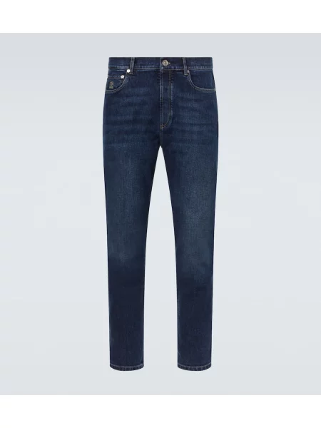 Džíny Brunello Cucinelli modré