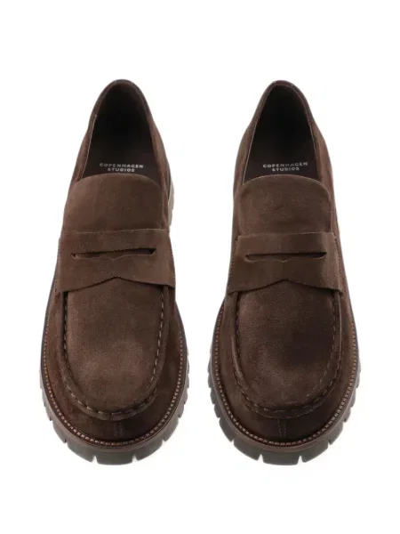 Pantofi loafer Copenhagen din piele de căprioară maro