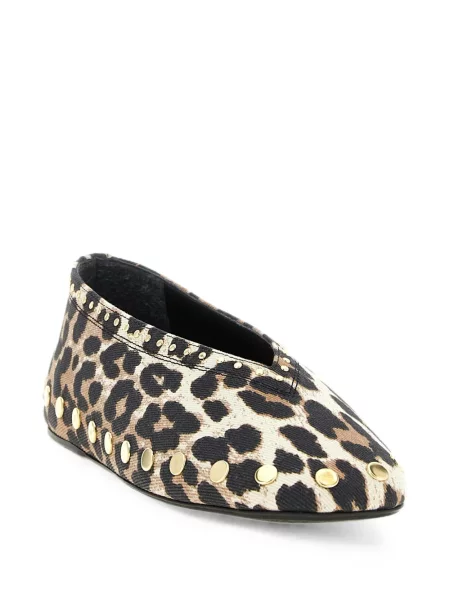 Balerini Ganni cu imagine cu model leopard maro
