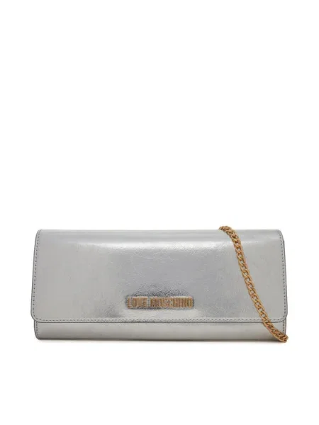Love Moschino Listová kabelka strieborná