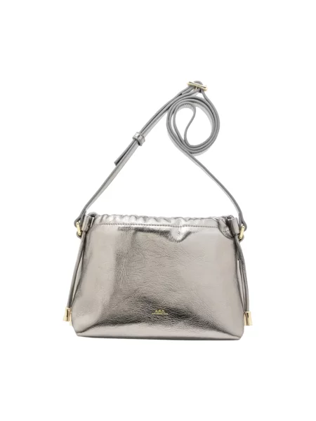 Mały torebka skórzana A.p.c. skórzana szara