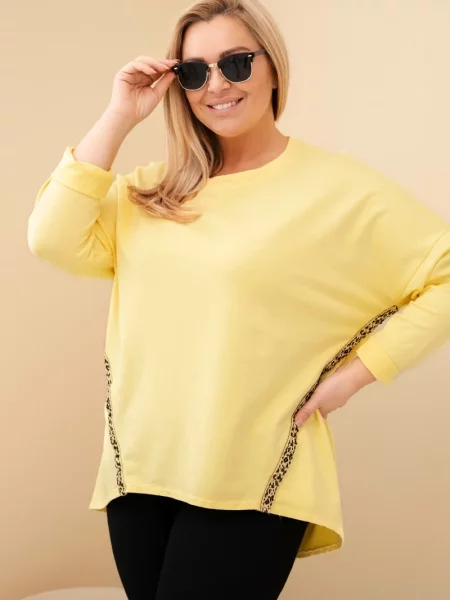 Bluză Kesi cu model leopard negru