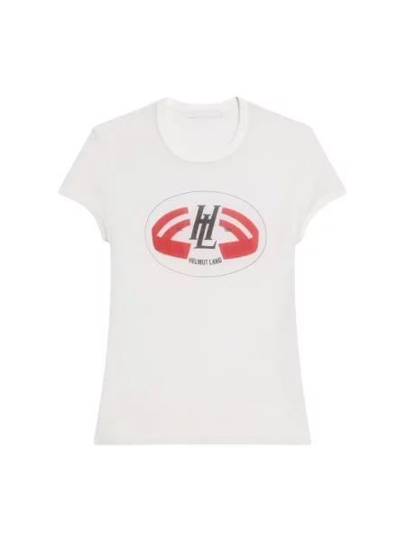 Koszulka Helmut Lang z autografem biała