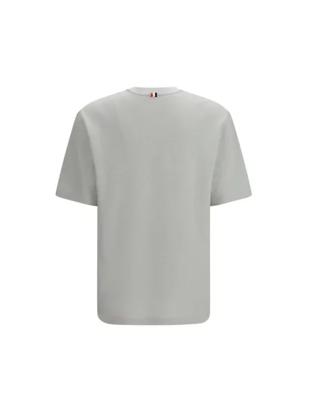 Lniana koszulka Thom Browne szara