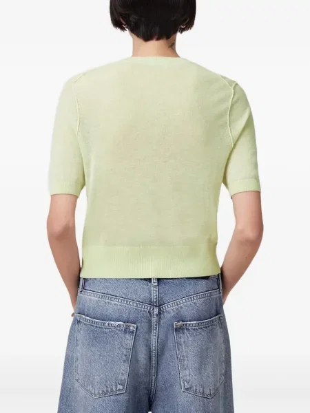 Къс тениска Allsaints зелено