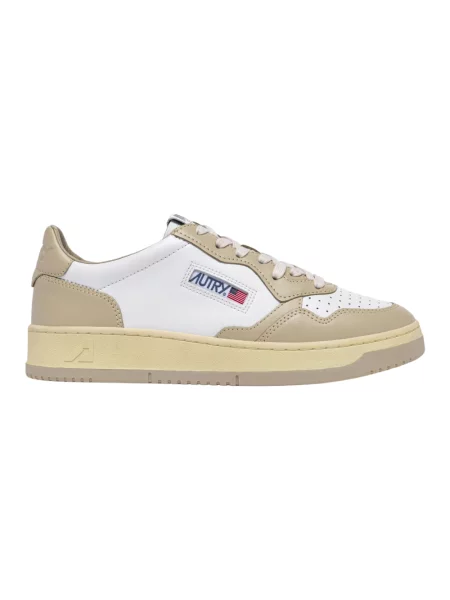 Sneakersy Autry z logo beżowe
