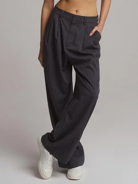 Штани палаццо DIVERSE Tronto графіт віскоза/поліестер