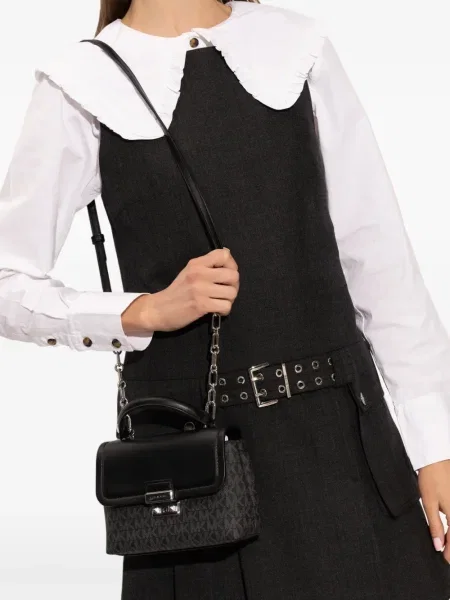 Sneakerși Michael Michael Kors cu imagine cu șireturi din dantelă negru